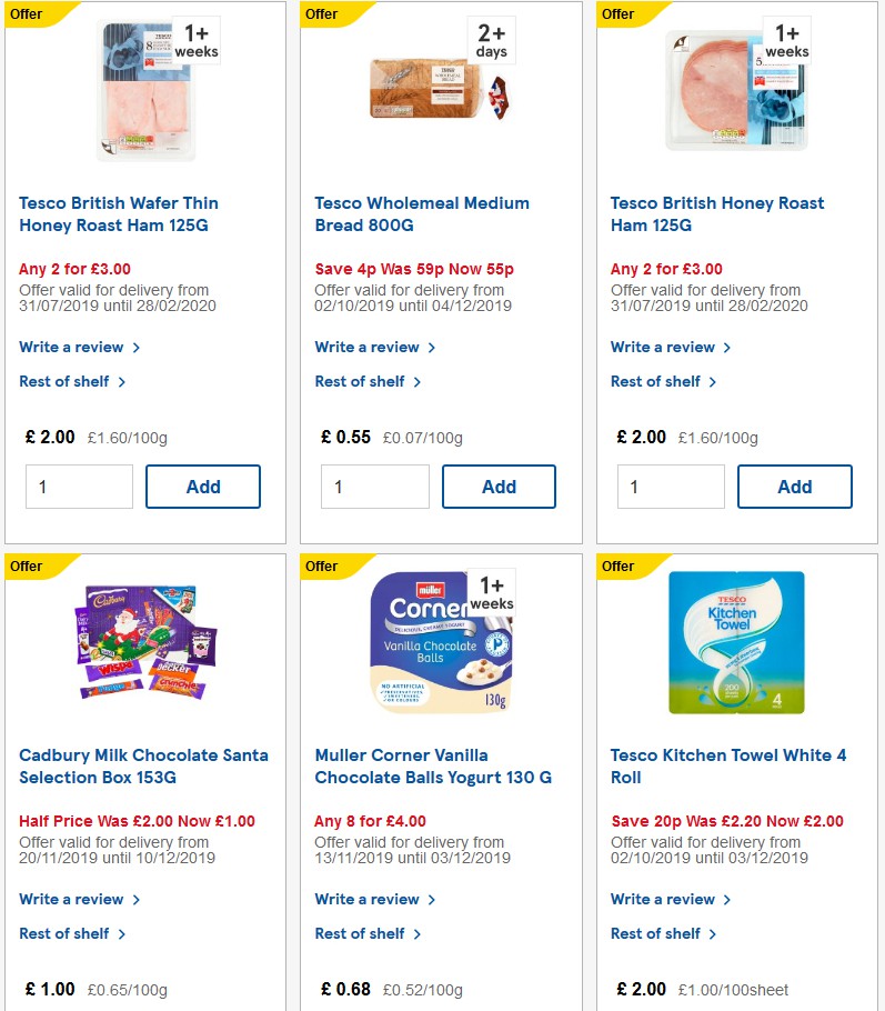 TESCO Offers from 4 December