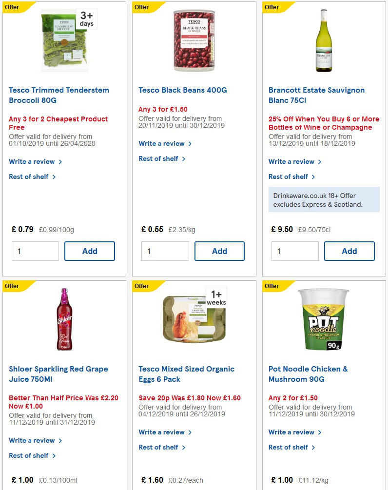 TESCO Offers from 18 December