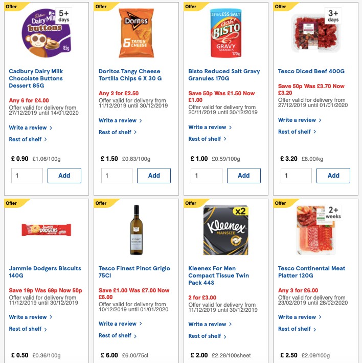 TESCO Offers from 27 December