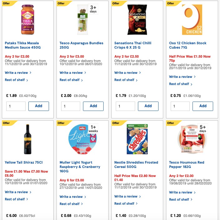 TESCO Offers from 27 December