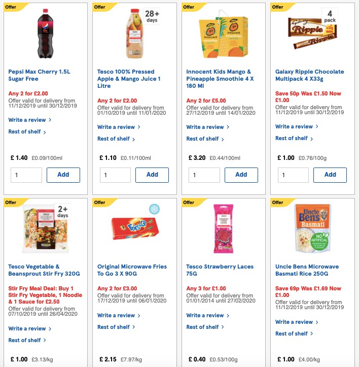TESCO Offers from 27 December