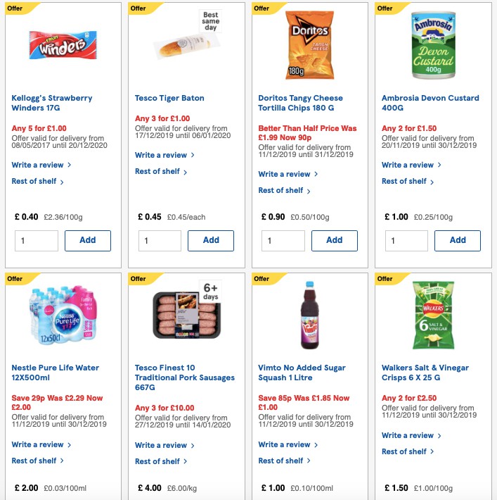 TESCO Offers from 27 December