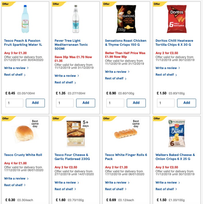 TESCO Offers from 27 December