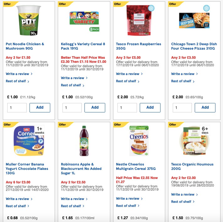 TESCO Offers from 27 December