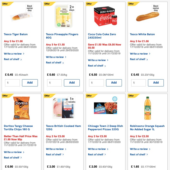 TESCO Offers from 27 December