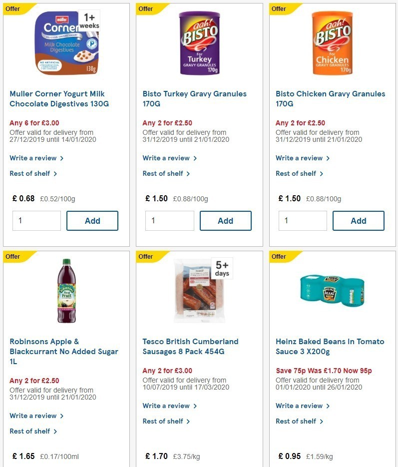 TESCO Offers from 8 January