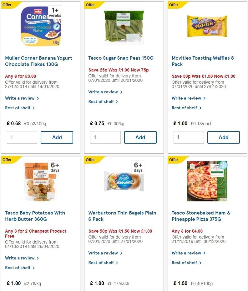 TESCO Offers from 8 January