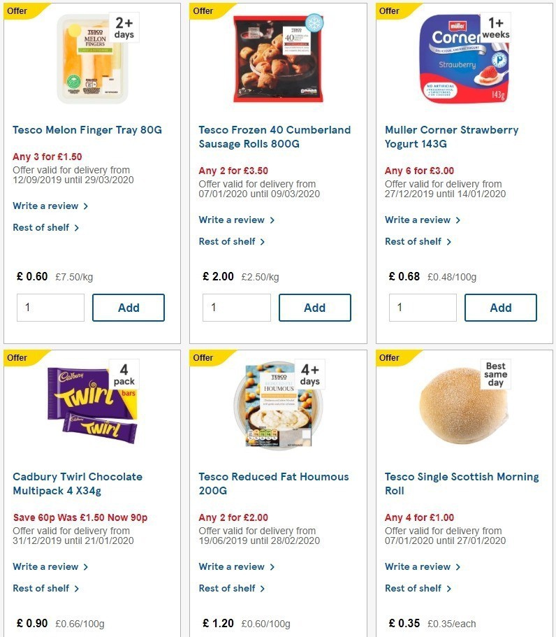 TESCO Offers from 8 January