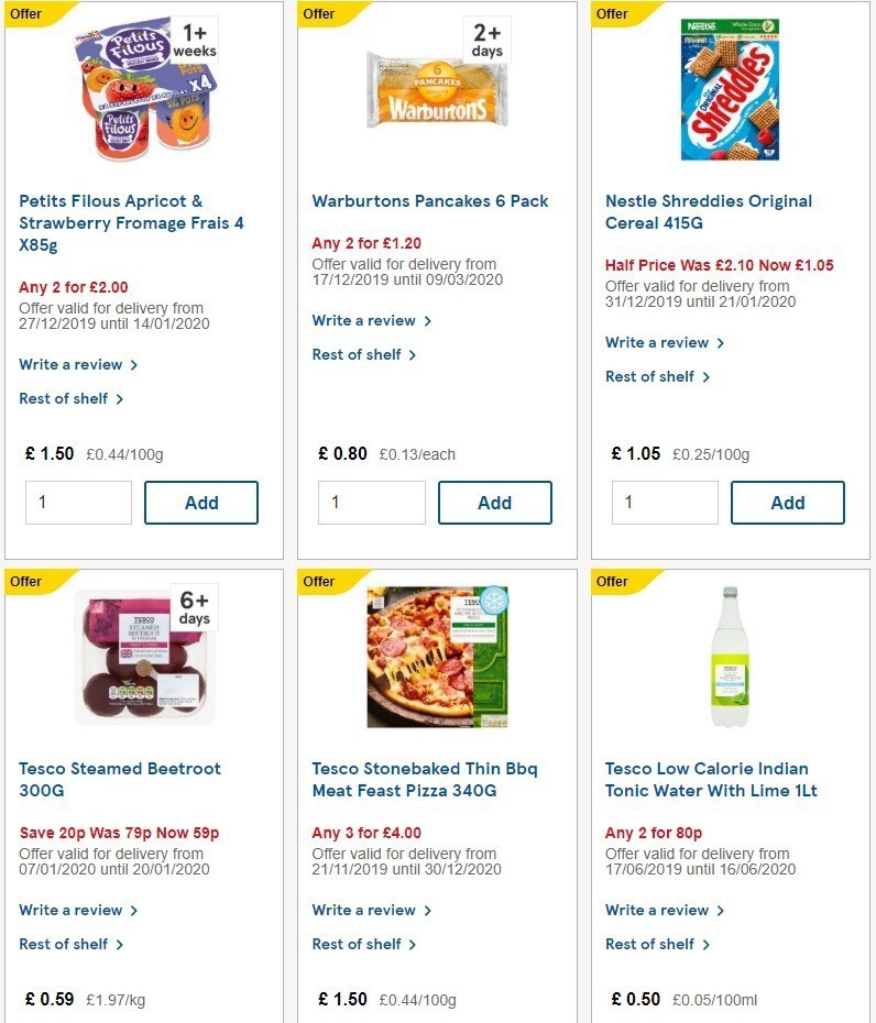 TESCO Offers from 8 January