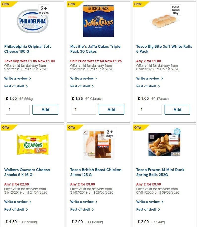 TESCO Offers from 8 January