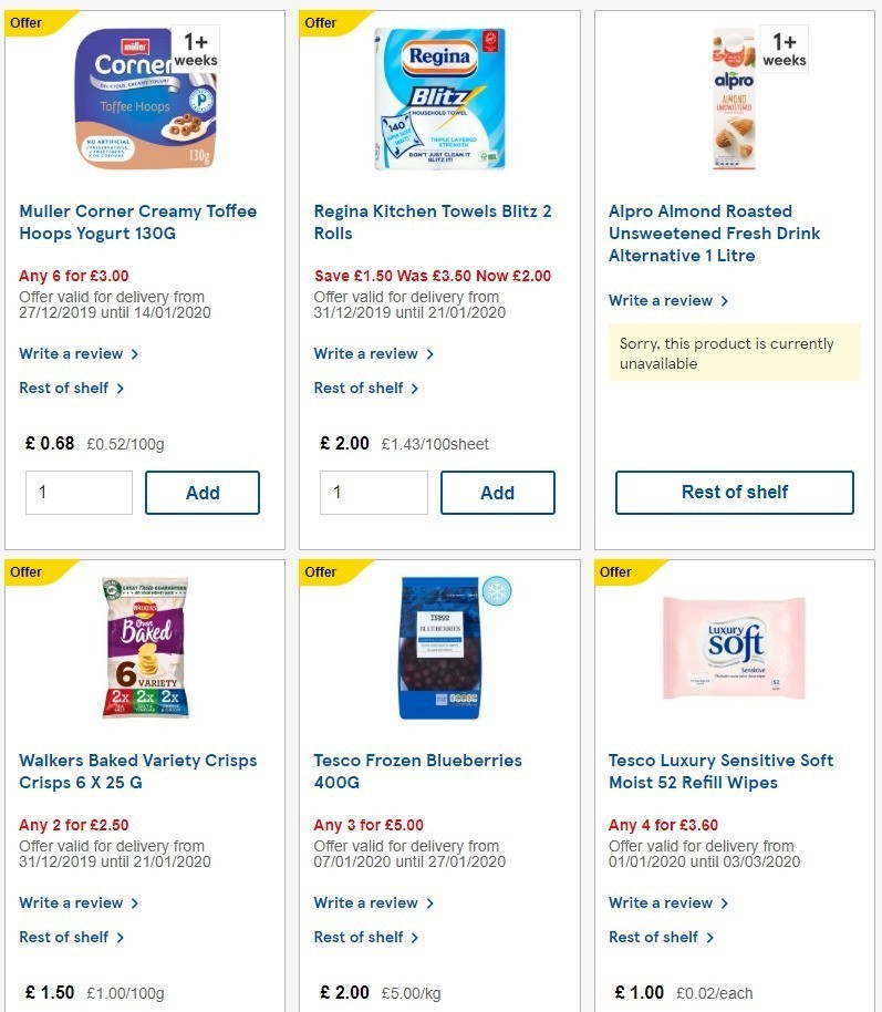 TESCO Offers from 8 January