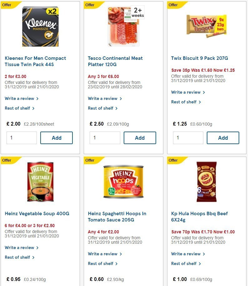 TESCO Offers from 8 January