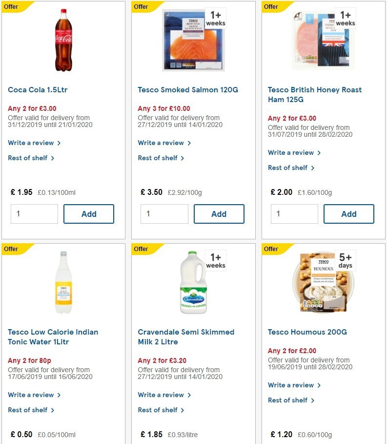 TESCO Offers from 8 January