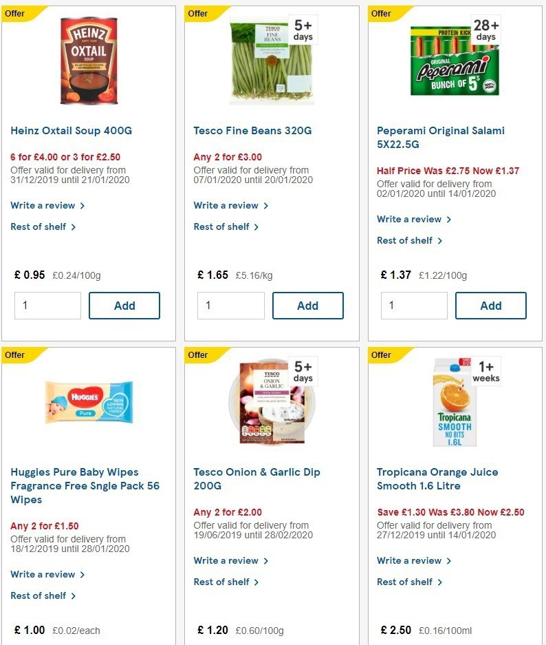 TESCO Offers from 8 January