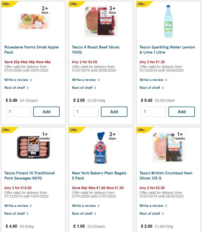 TESCO Offers from 8 January