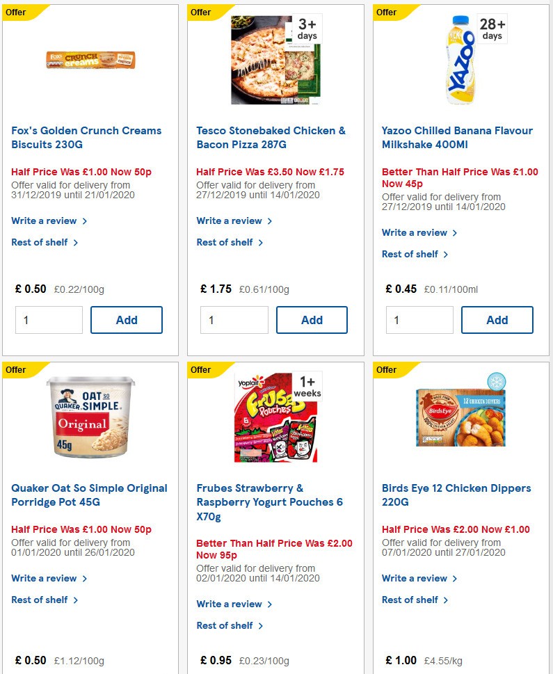 TESCO Offers from 15 January