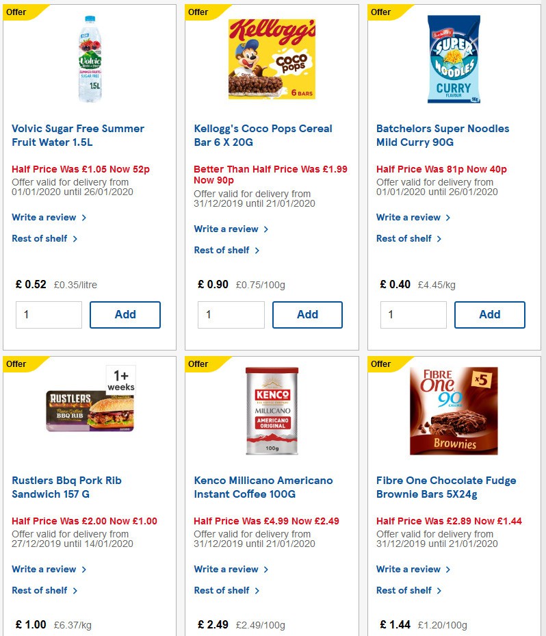 TESCO Offers from 15 January