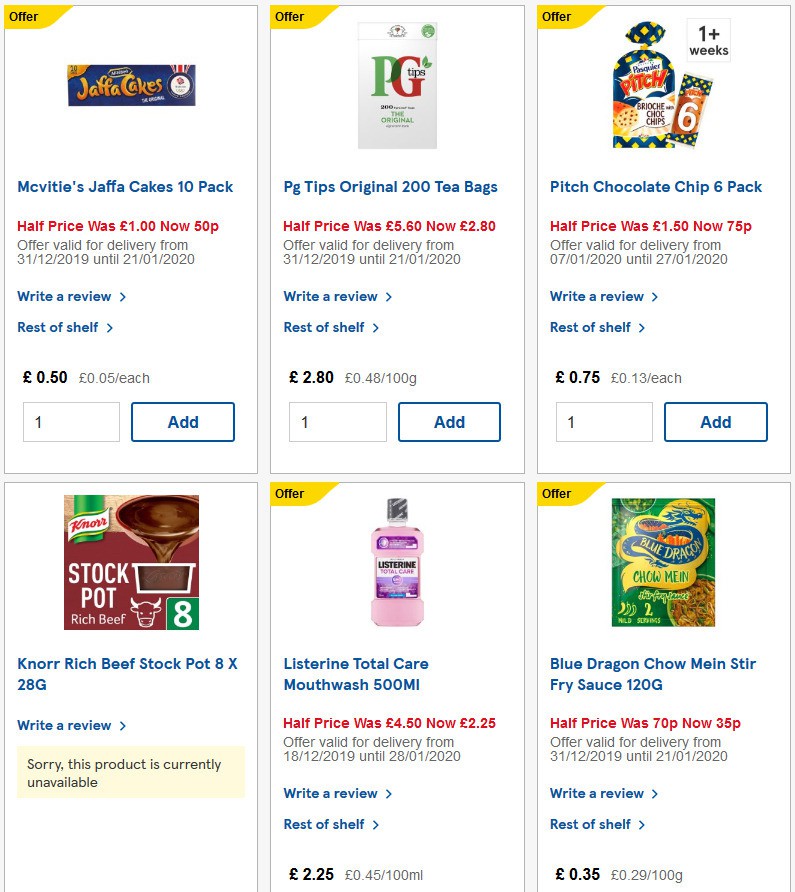 TESCO Offers from 15 January