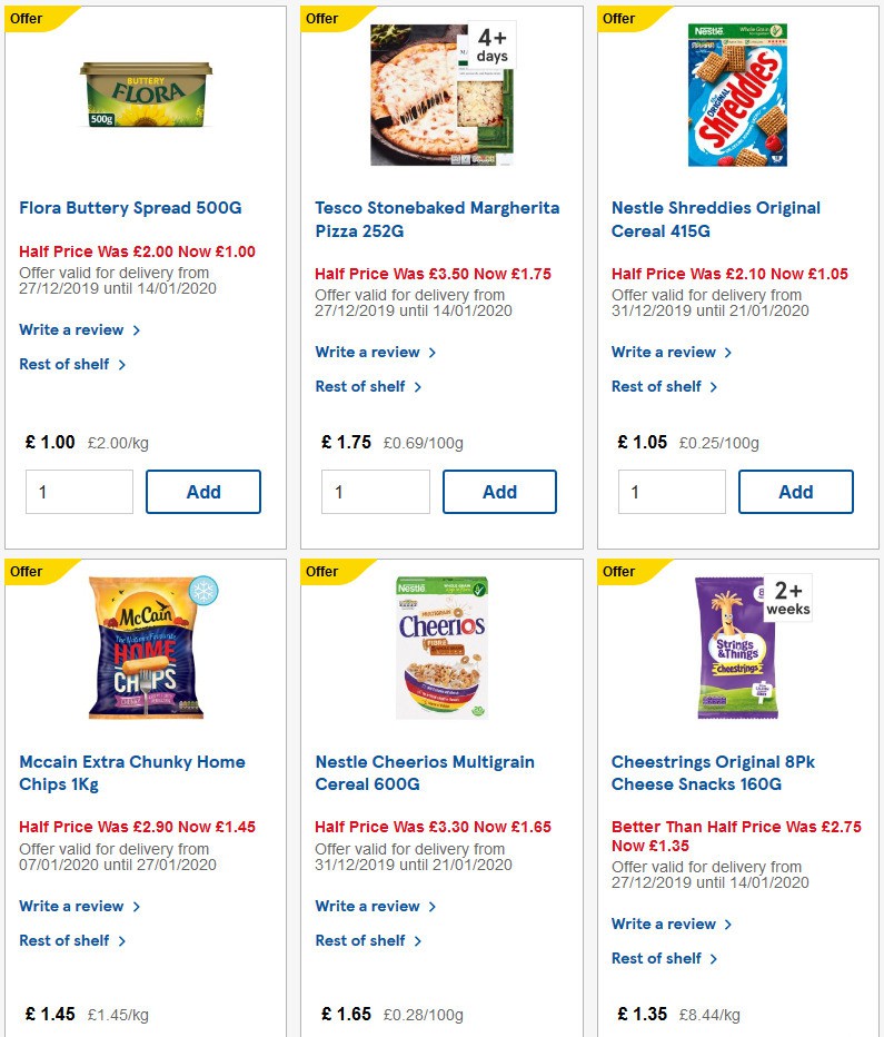 TESCO Offers from 15 January