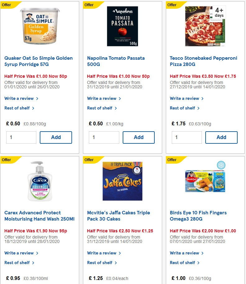 TESCO Offers from 15 January