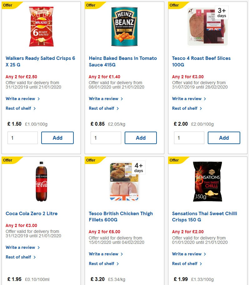 TESCO Offers from 22 January
