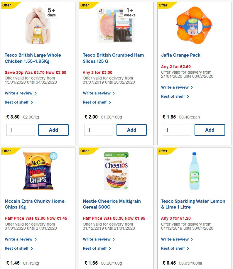 TESCO Offers from 22 January