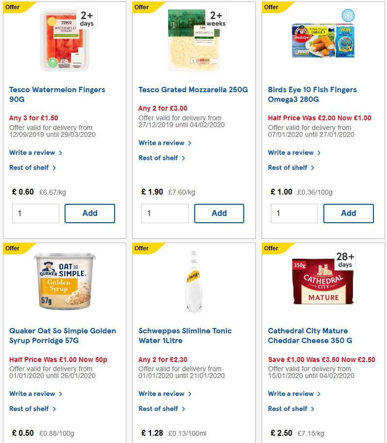 TESCO Offers from 22 January