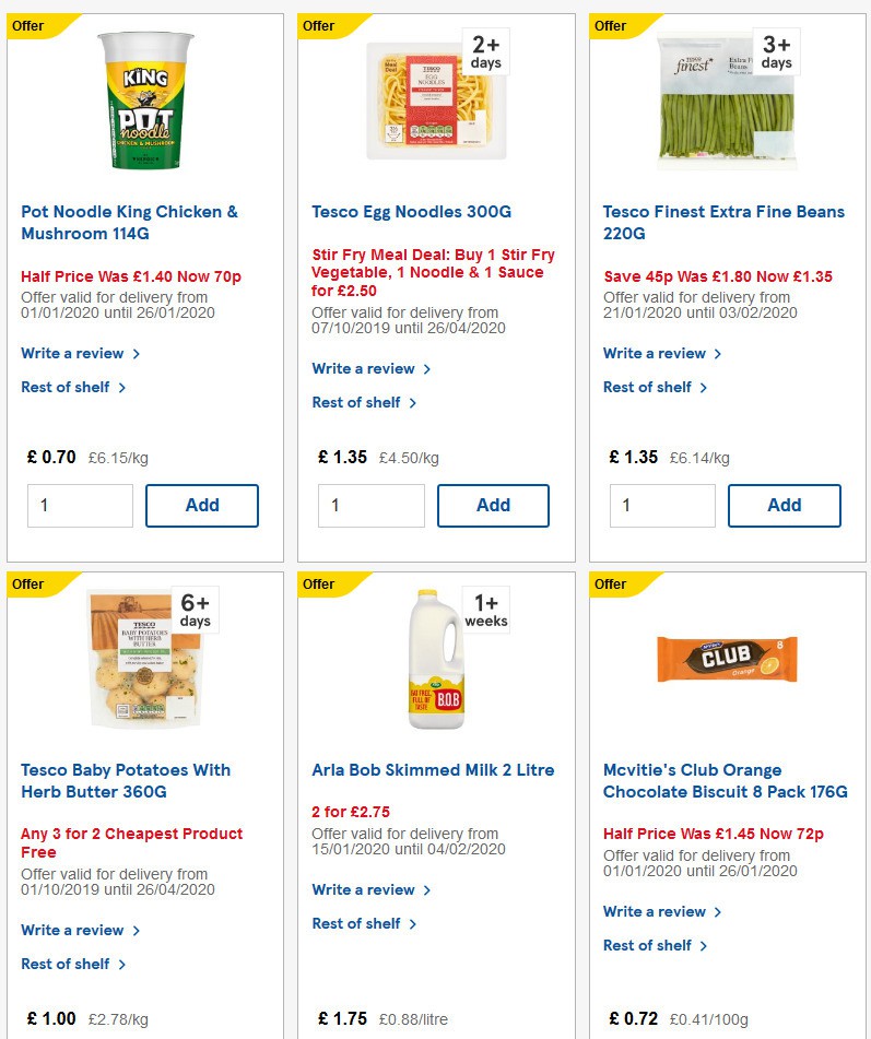 TESCO Offers from 22 January