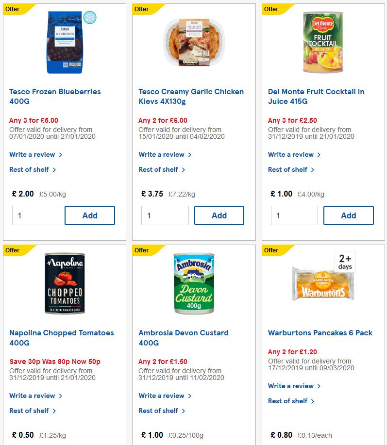 TESCO Offers from 22 January