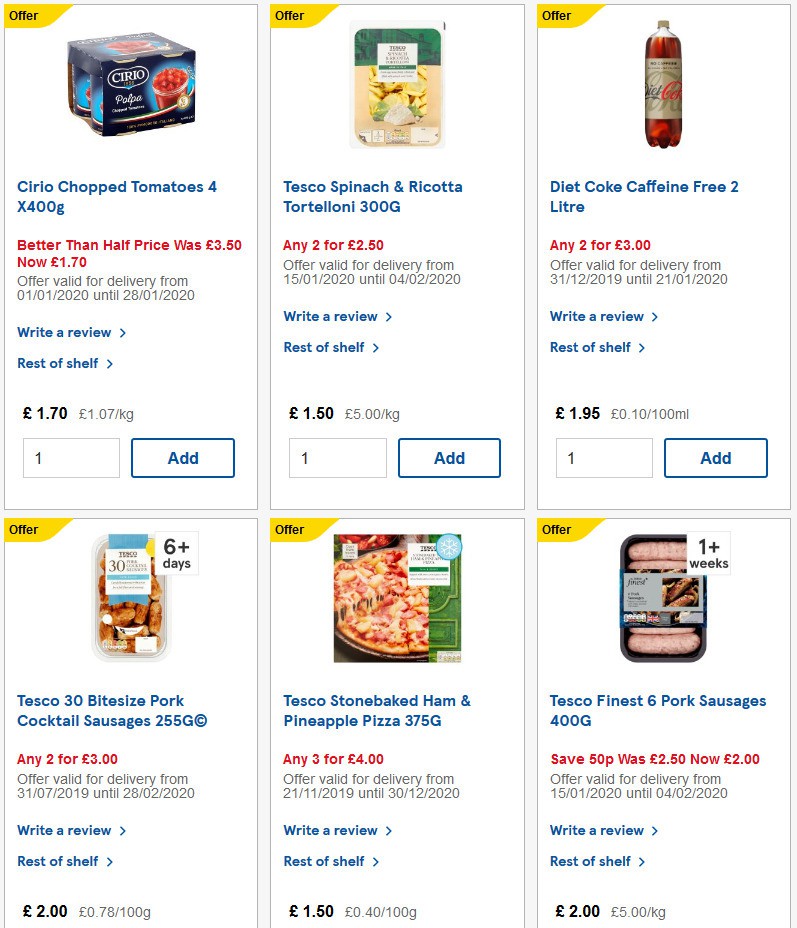 TESCO Offers from 22 January