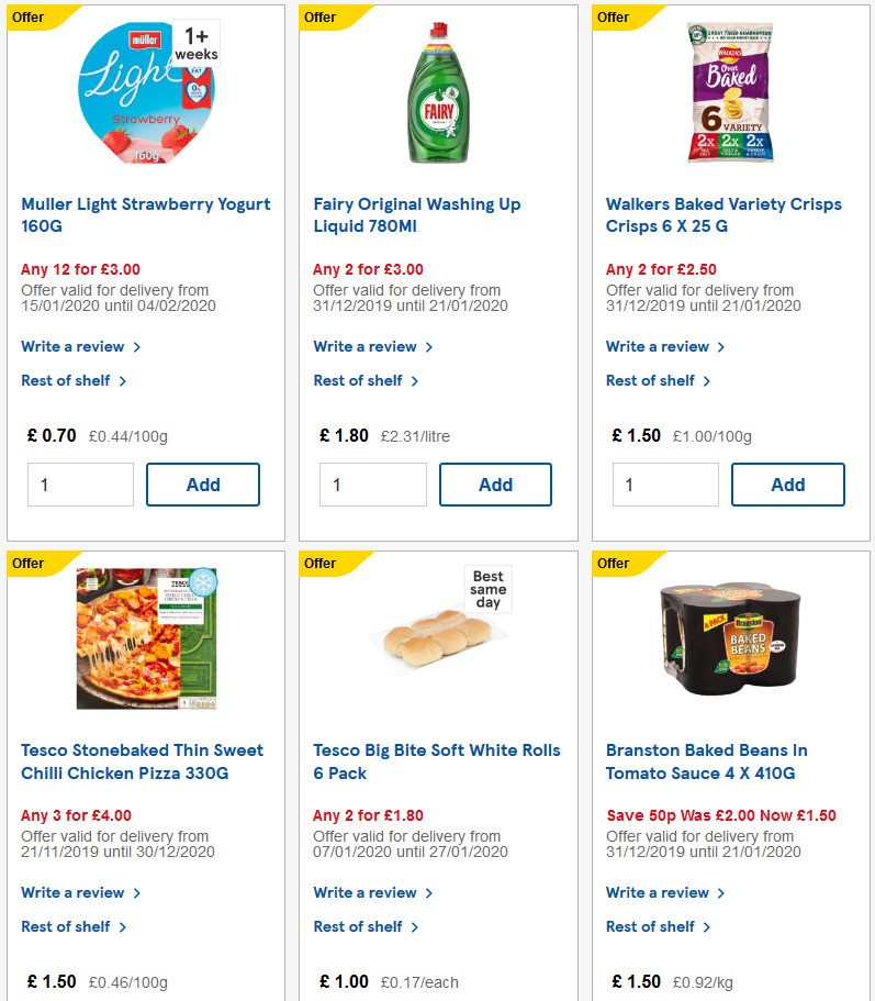 TESCO Offers from 22 January