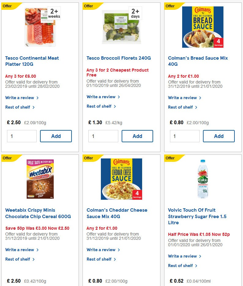 TESCO Offers from 22 January