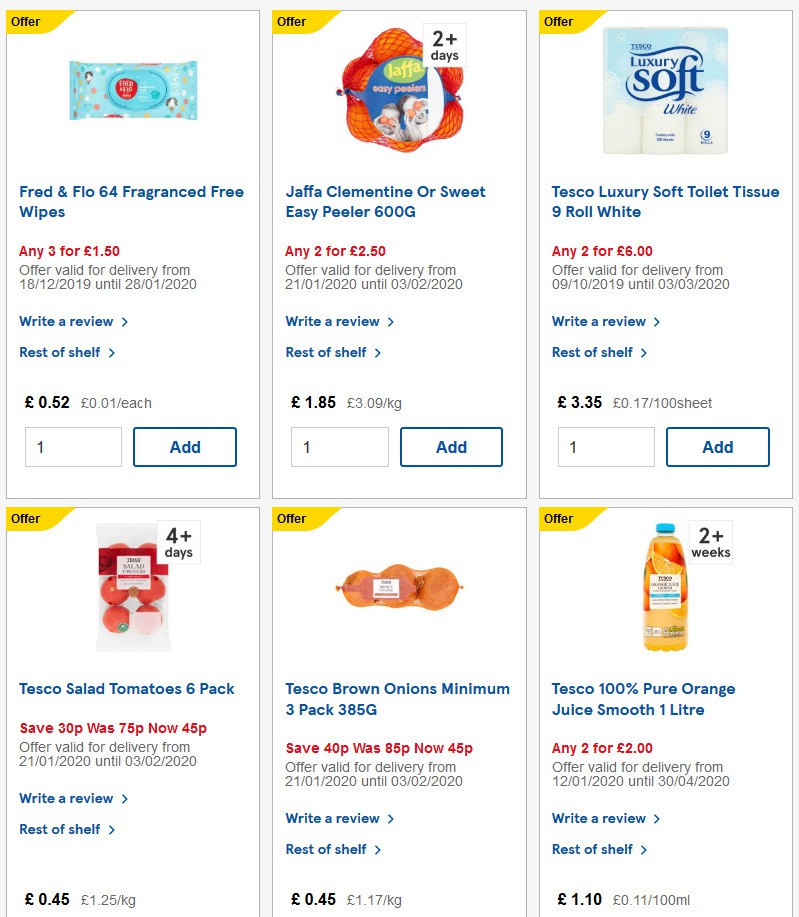 TESCO Offers from 22 January