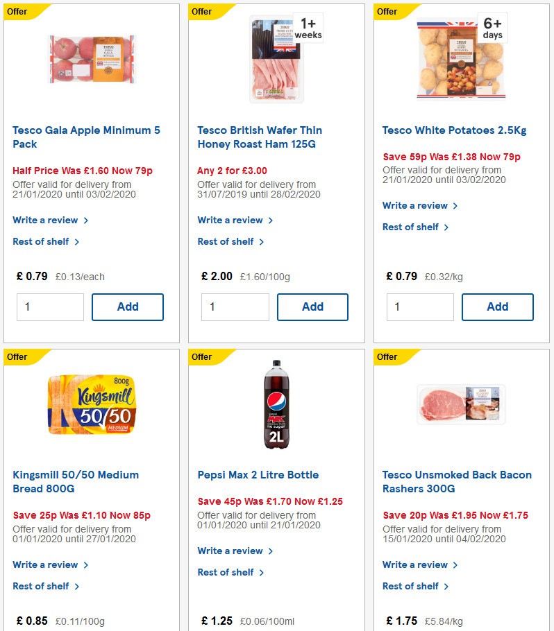 TESCO Offers from 22 January