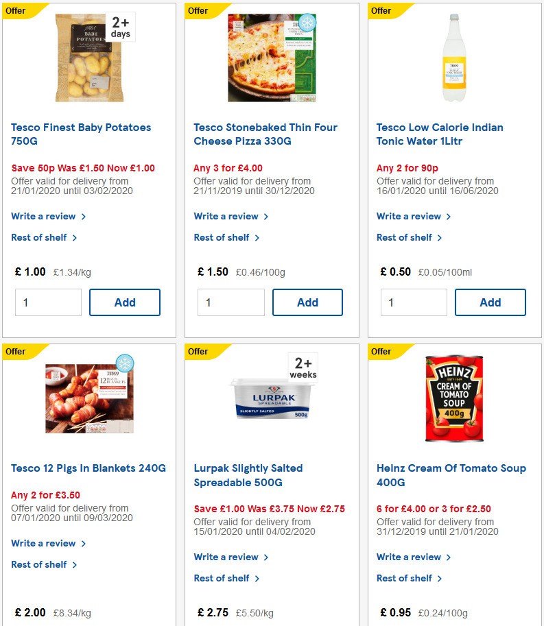 TESCO Offers from 22 January