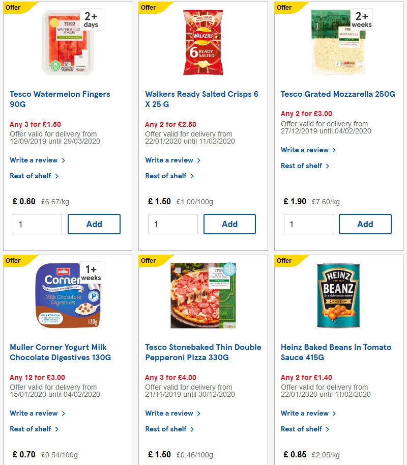 TESCO Offers from 29 January