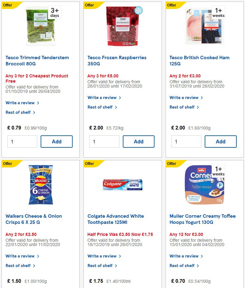 TESCO Offers from 29 January