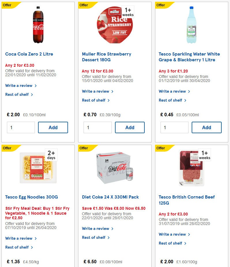 TESCO Offers from 29 January
