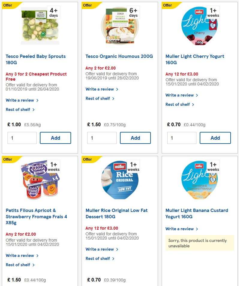 TESCO Offers from 29 January