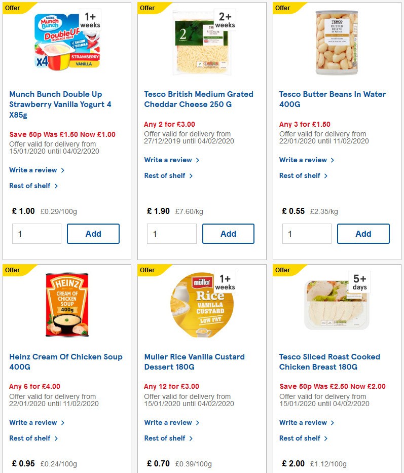 TESCO Offers from 29 January