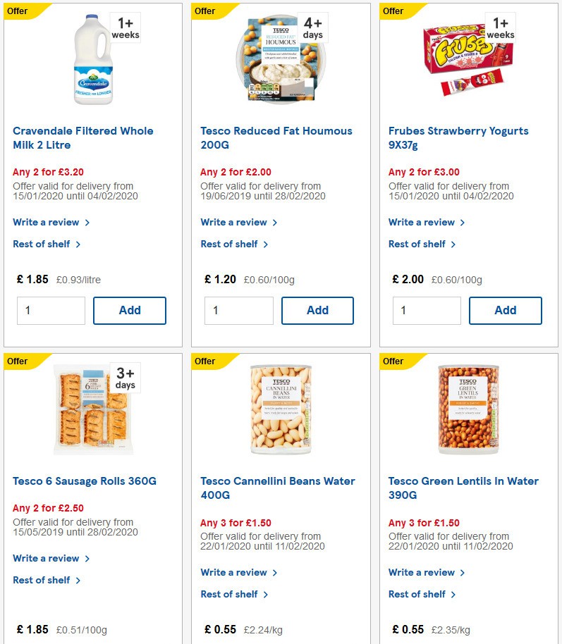 TESCO Offers from 29 January
