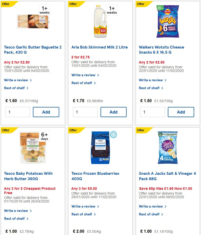 TESCO Offers from 29 January