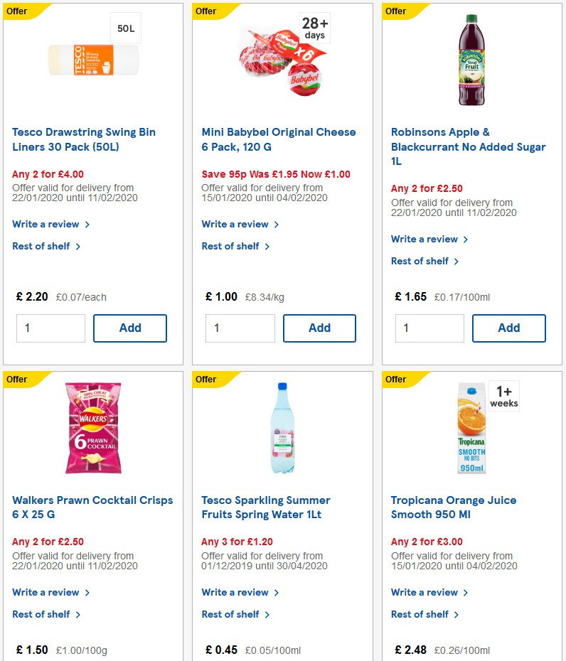 TESCO Offers from 29 January