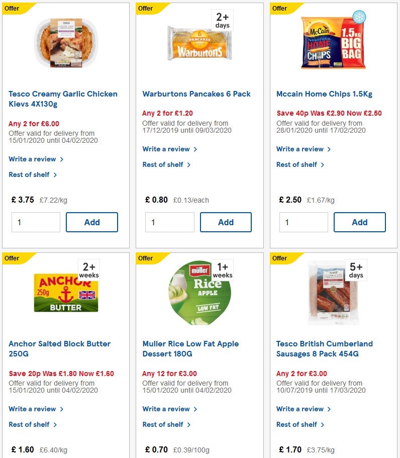 TESCO Offers from 29 January