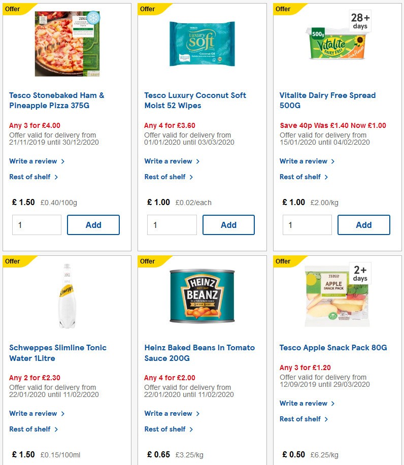 TESCO Offers from 29 January