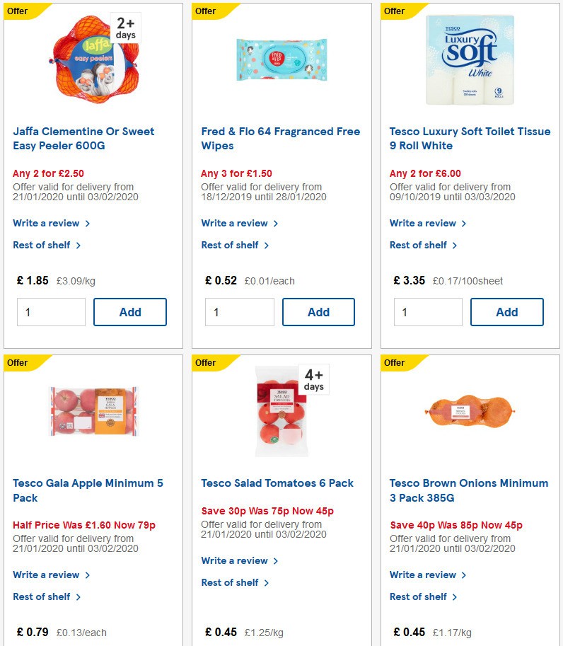 TESCO Offers from 29 January