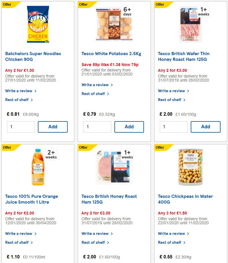 TESCO Offers from 29 January