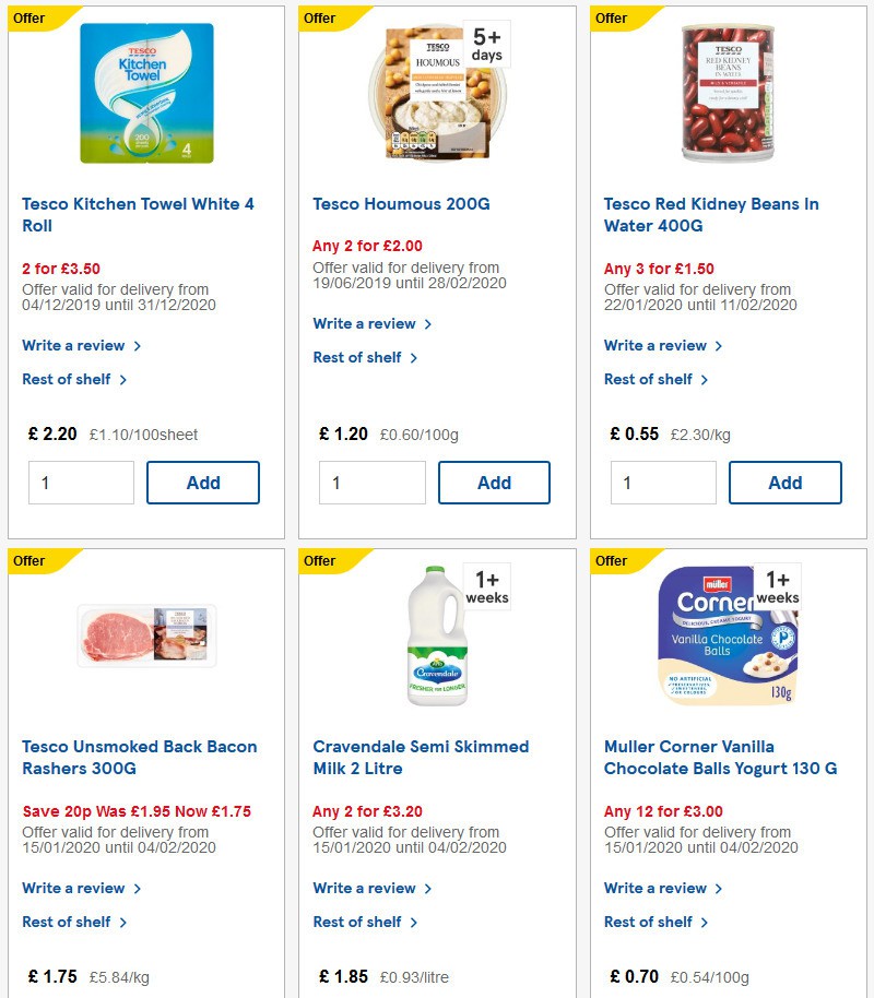 TESCO Offers from 29 January