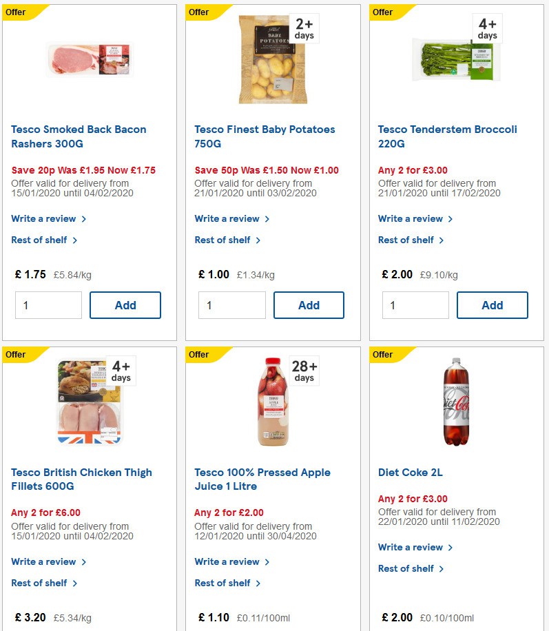 TESCO Offers from 29 January