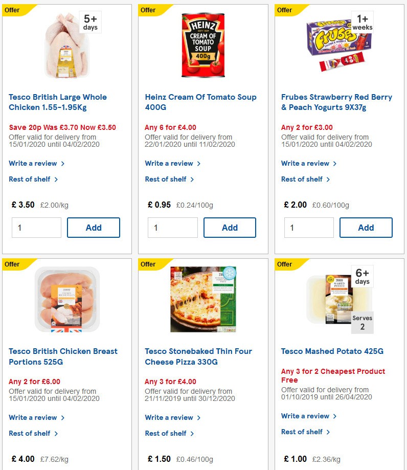 TESCO Offers from 29 January